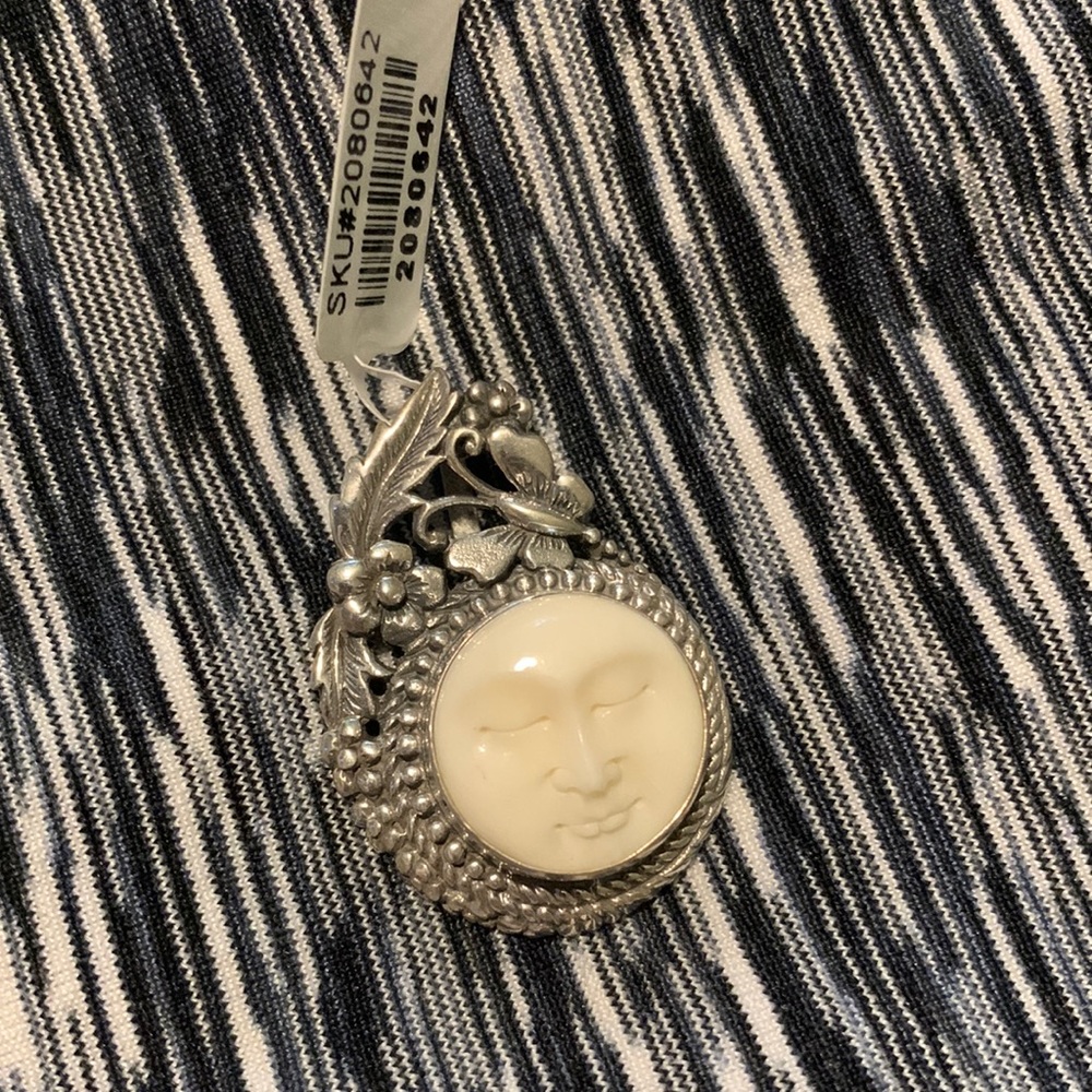 COPY - Bone carved face pendant